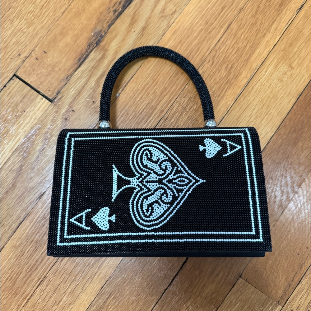 Black Beaded Ace of Spades Bag 🖤♠️